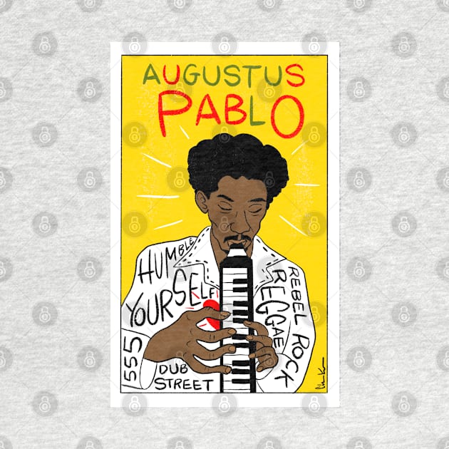 Augustus Pablo Roots Reggae Folk Art by krusefolkart